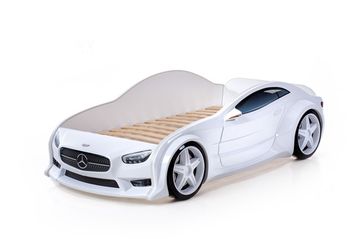 Кровать-машинка объемная EVO "Мерседес" белый