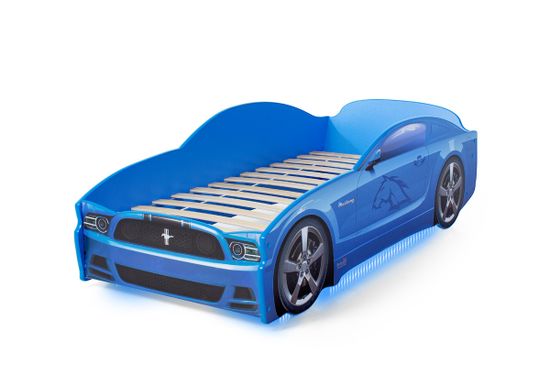 Кровать-машина "Мустанг" синий