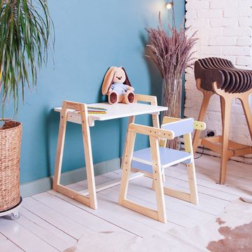 Детская растущая парта и стул Я САМ "Краски" (Джинс)