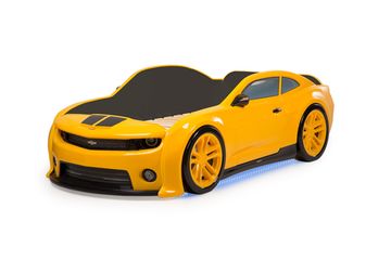 Кровать-машинка объемная EVO "Camaro" желтый