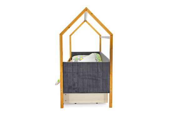 Кровать-домик мягкий «Svogen дерево-графит»