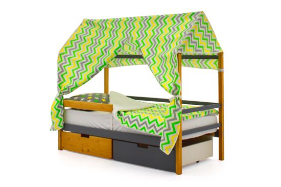 Кровать-домик «Svogen дерево-графит»