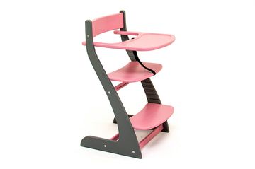 Детский растущий регулируемый стул "Усура графит-лаванда"