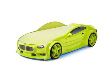 Кровать-машина объемная NEO "БМВ" зелёный