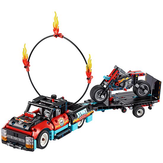 LEGO Technic 42106 Конструктор ЛЕГО Техник Шоу трюков на грузовиках и мотоциклах