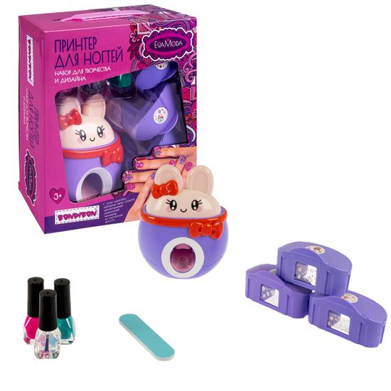 Набор маникюрный «ПРИНТЕР ДЛЯ НОГТЕЙ» 3 штампа Eva Moda Bondibon
