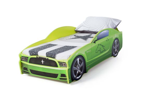 Кровать-машина "Мустанг" зелёный