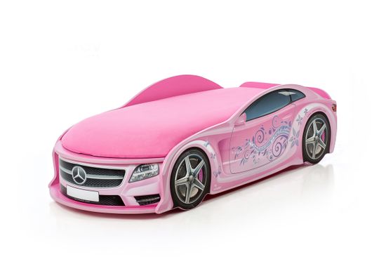Кровать-машина UNO "Мерседес-М" розовая