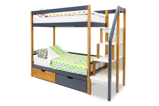 Двухъярусная кровать «Svogen» дерево-графит