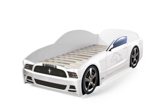 Кровать-машина "Мустанг" белый