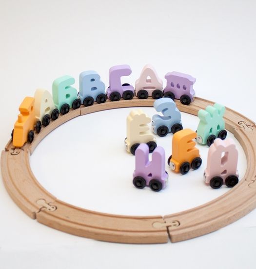 Паровоз Алфавит Bukovki пастельный