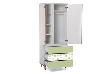 Шкаф LX 33 (зелёный-принт)