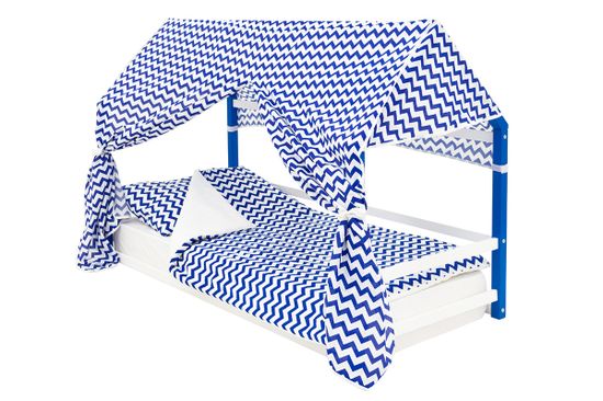 Кровать-домик Монтессори «Svogen» сине-белый