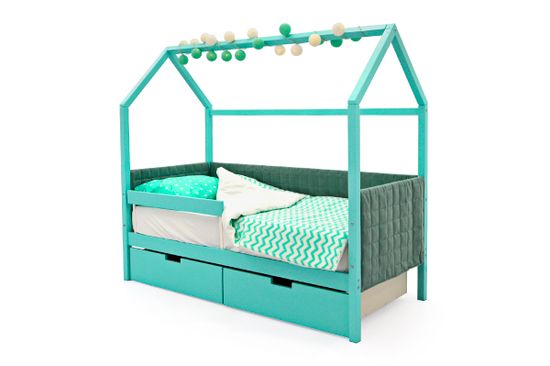 Кровать-домик мягкий «Svogen мятный»