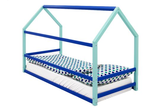 Кровать-домик Монтессори «Svogen» мятно-синий