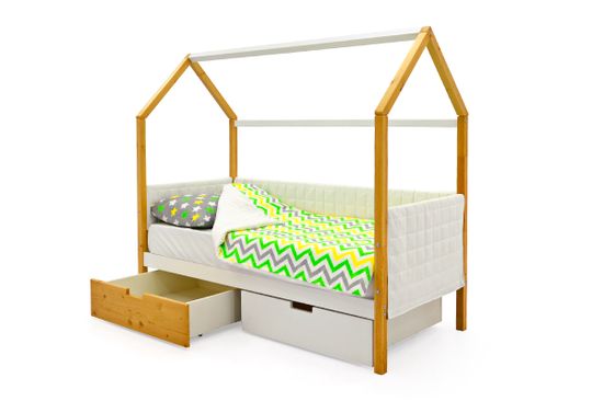 Кровать-домик мягкий «Svogen дерево-белый»