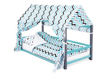 Кровать-домик Монтессори «Svogen» графит-мятный