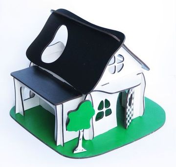 Домик конструктор "Ферма" Черно-Белый