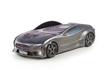 Кровать-машина объемная NEO "Мерседес" графит