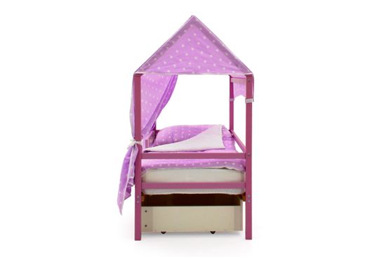 Крыша текстильная для кровати-домика Svogen "звезды,фон лаванда"