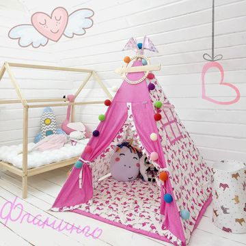 Палатка ВигВам для детей "Фламинго"