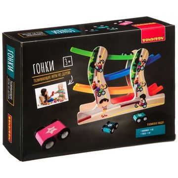 Развивающая игра из дерева «ГОНКИ» Bondibon
