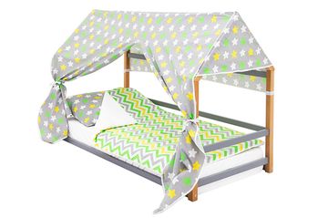 Кровать-домик Монтессори «Svogen» дерево-графит