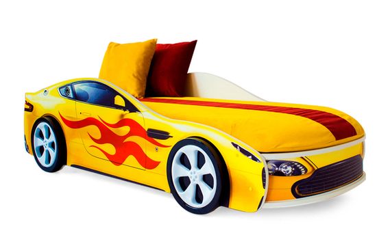 Кровать-машина «Бондмобиль желтый»