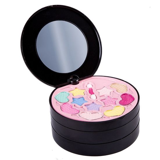 Набор детской декоративной косметики Bondibon Eva Moda, косметичка-диск, 3х-уровневая