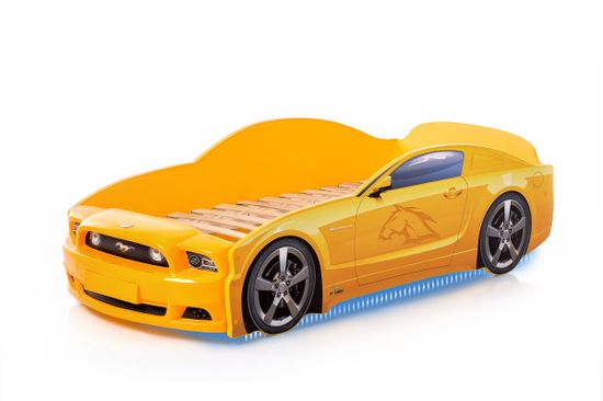 Кровать-машина "Мустанг" PLUS желтый