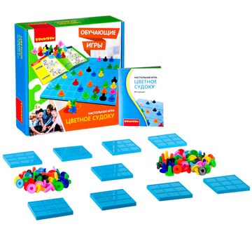 Обучающие игры Bondibon Настольная игра «ЦВЕТНОЕ СУДОКУ»