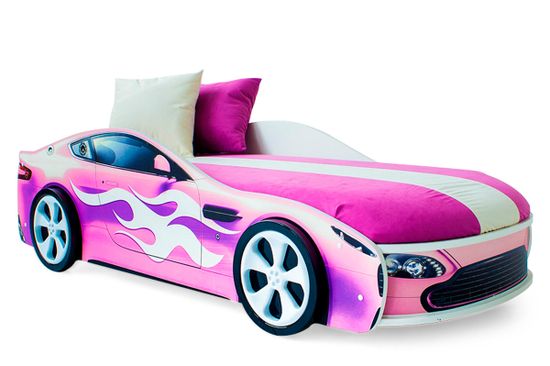 Кровать-машина «Бондмобиль розовый»