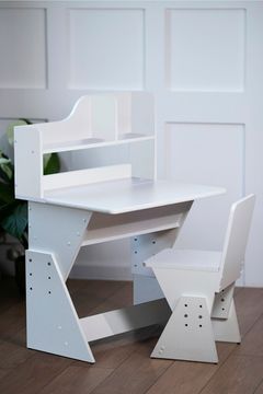 Детская растущая парта и стул Я САМ "Классик" (Белый)