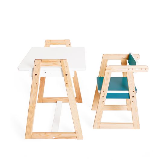 Детская растущая парта и стул Я САМ "Краски" (Океан)