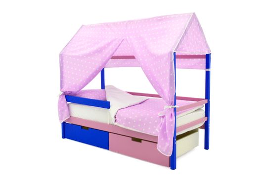 Крыша текстильная для кровати-домика Svogen "звезды,фон лаванда"