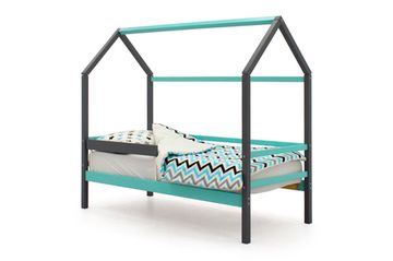 Кровать-домик «Svogen графит-мятный»