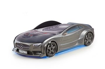 Кровать-машина объемная NEO "Мерседес" графит