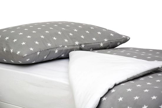 Постельное белье "Звезды, фон графит"