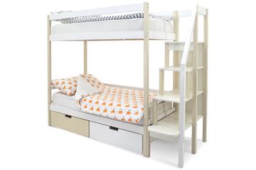 Двухъярусная кровать «Svogen» бежево-белый