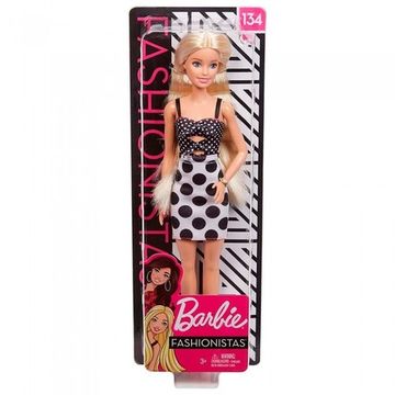 Кукла Barbie Игра с модой в платье в горошек GHW50