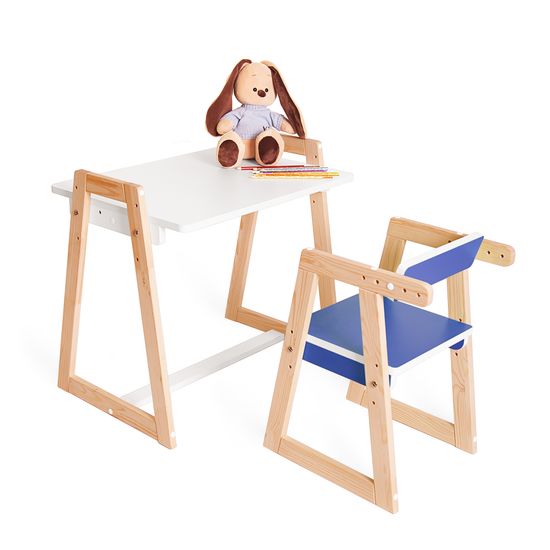 Детская растущая парта и стул Я САМ "Краски" (Синий)