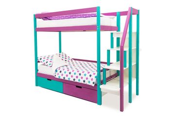 Двухъярусная кровать «Svogen» мятный-лаванда