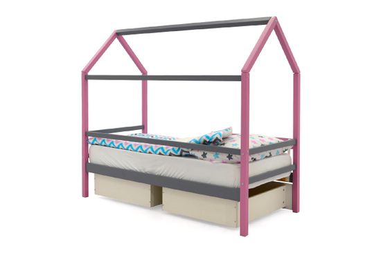 Кровать-домик «Svogen лаванда-графит»