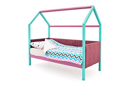 Кровать-домик мягкий «Svogen мятный-лаванда»