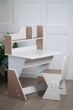 Детская растущая парта и стул Я САМ "Классик" (Капучино)