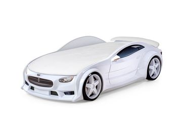 Кровать-машина объемная NEO "Тесла" белый