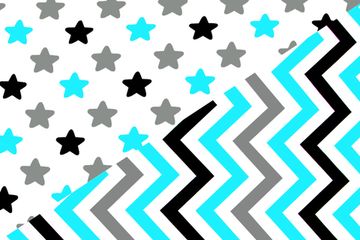 Постельное белье "Звезды графит, бирюза, серый - зигзаги графит, бирюза, серый"