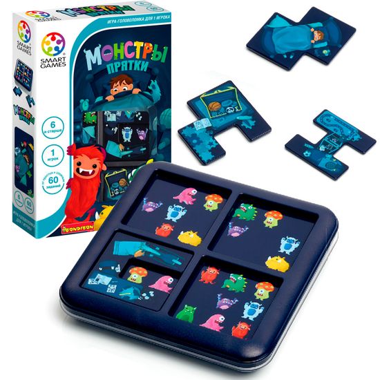 Логическая настольная игра "МОНСТРЫ ПРЯТКИ" Smart Games Bondibon