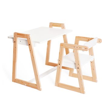 Детская растущая парта и стул Я САМ "Лофт" (Белый)