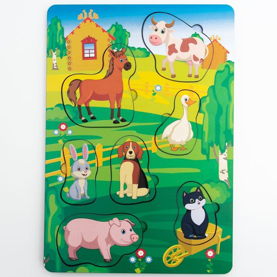 Вкладыш многоуровневый «Домашние животные и птицы»